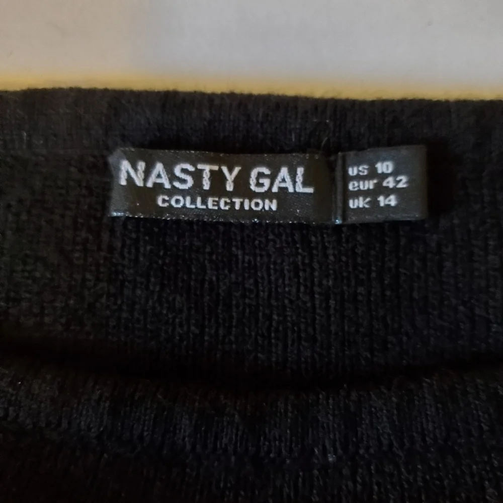 Nasty Gal Black Oversized Long Sleeve Sweater Sz 10